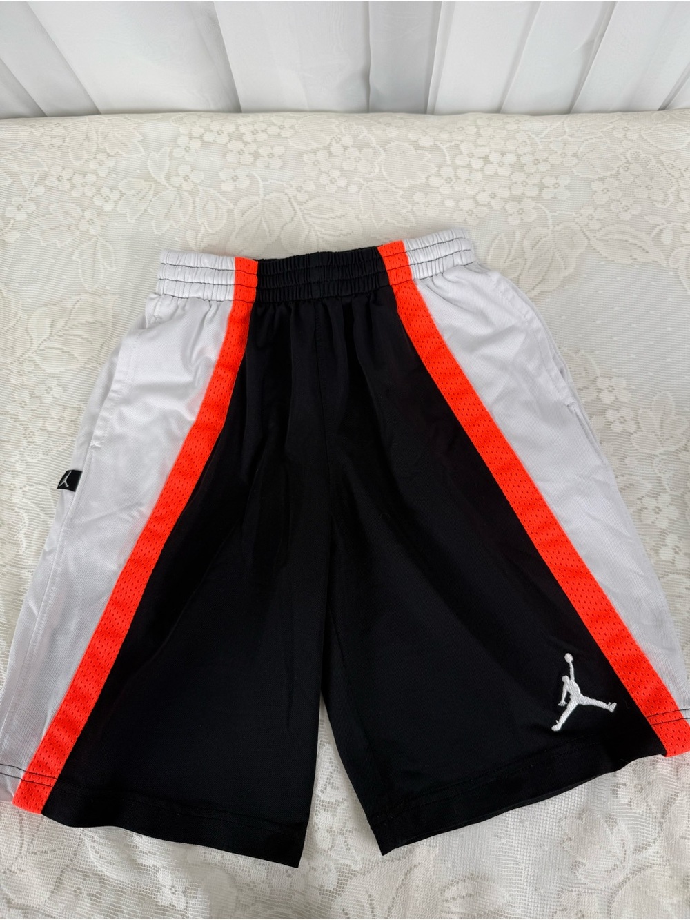 Jordan Black Kids' Shorts with White Jumpman Patch